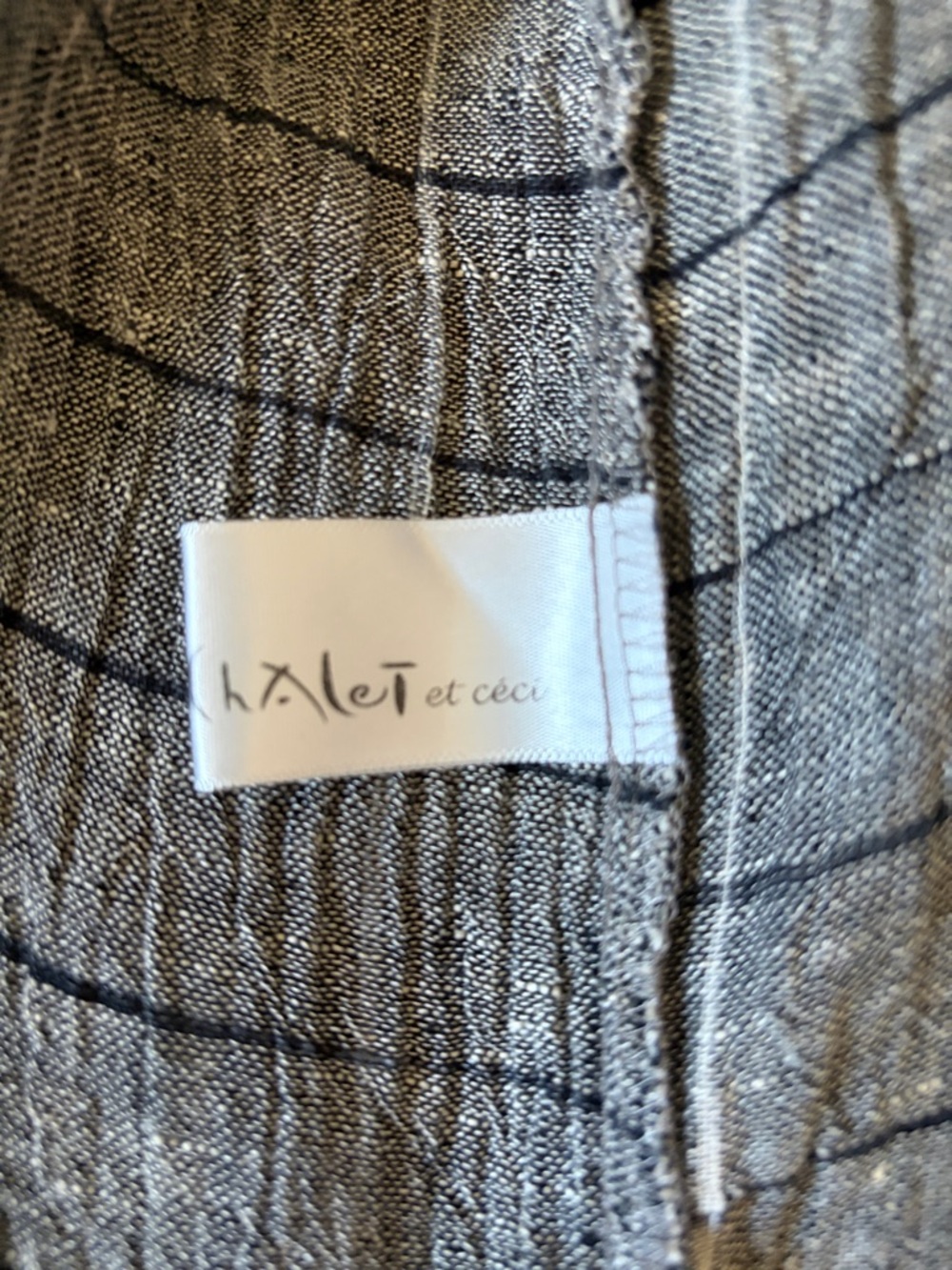 Chalet Et Ceci Gray and Black Checked Light Jacket Size 2X - Picture 6 of 9